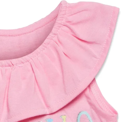 Miniatura 11 de Disney Minnie Mouse - Conjunto de camiseta floral arcoíris y pantalones cortos de cambray, tallas de bebé a niño grande (12 meses - 14-16)