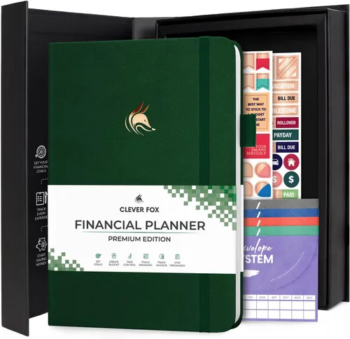 Miniatura 31 de Clever Fox Planificador de presupuesto edición premium, cuaderno de seguimiento de gastos + 5 sobres de efectivo, organizador de presupuesto; libro
