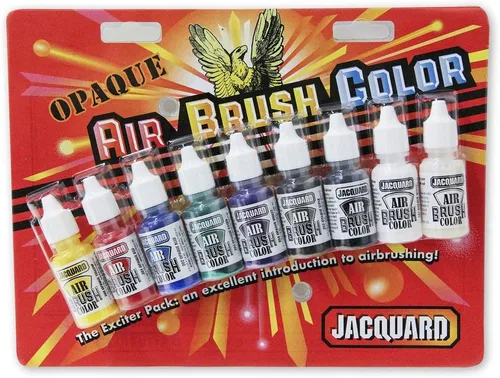 Jacquard Paquete de excitador de color de aerógrafo opaco (8 colores más barniz)