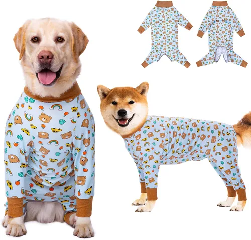 Miniatura 21 de Traje de recuperación para perros después de la cirugía para hembras y machos, camiseta de castración para perros de talla mediana y grande