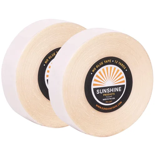 Miniatura 22 de Sunshine Tape Rollo de cinta adhesiva para peluca sin pegamento 1 pulgada x 3 yardas Doble cara, grado médico Cinta de tupé y peluca