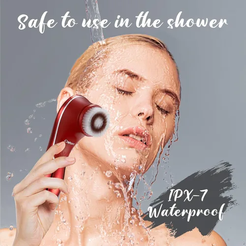 Miniatura 6 de Cepillo de limpieza facial, limpiador facial eléctrico, cepillo de limpieza facial recargable IPX-7 impermeable giratorio para exfoliación, masaje