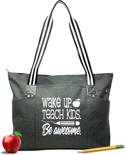 Miniatura 54 de Brooke & Jess Designs Teacher Tote Bag for Work - Teacher Handbag Gifts for Women, Teacher Bag Best Teacher Appreciation Gift