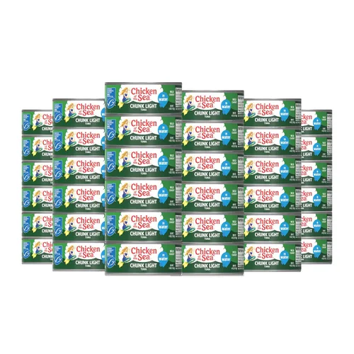 Miniatura 18 de Chicken of the Sea Atún ligero en trozos en agua, atún capturado en la naturaleza, 25% menos de sodio, latas de 5 onzas (paquete de 24)