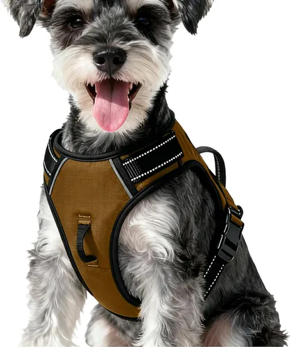 Miniatura 49 de Arnés para perro sin tirones, chaleco reflectante ajustable y acolchado para mascotas con asa de fácil control, fácil de llevar con nudo elegante