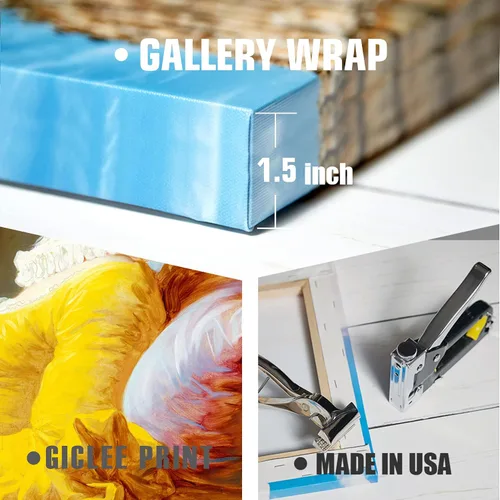 Miniatura 242 de A&T ARTWORK Campo de trigo con cipreses de Van Gogh Las reproducciones de arte clásico mundial, impresiones en lienzo giclée para decoración