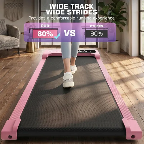 Miniatura 6 de Cinta de correr para debajo del escritorio, tapete caminador para oficina en casa, caminadoras portátiles de 2.5 HP con capacidad de 136 kg, máquina