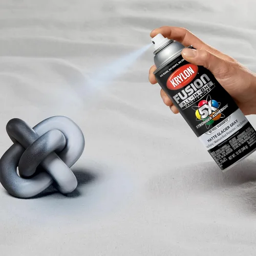 Miniatura 424 de Krylon Fusion - Pintura en aerosol adhesiva todo en uno para uso en interiores y exteriores, 12 onzas, aluminio