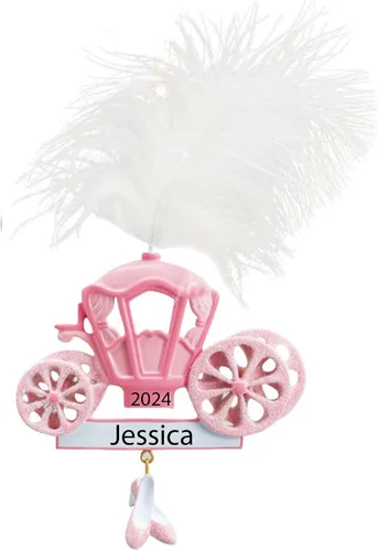 Miniatura 10 de Santa Tell Me Adorno de Navidad de castillo de princesa 2025, decoración personalizada para árbol, regalo personalizado para niñas, hija, niño