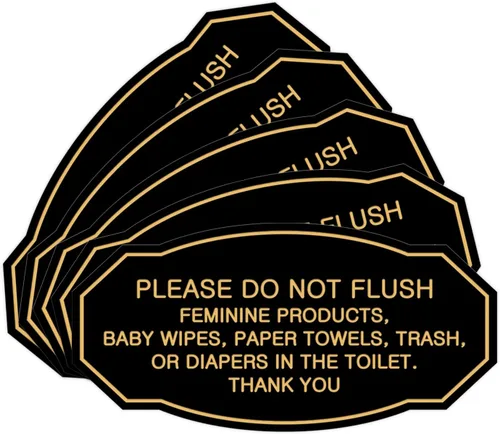 Miniatura 66 de Signs ByLITA Letrero de etiqueta victoriana Please Do Not Flush (Lt Gray), pequeño, 1 paquete Gris claro