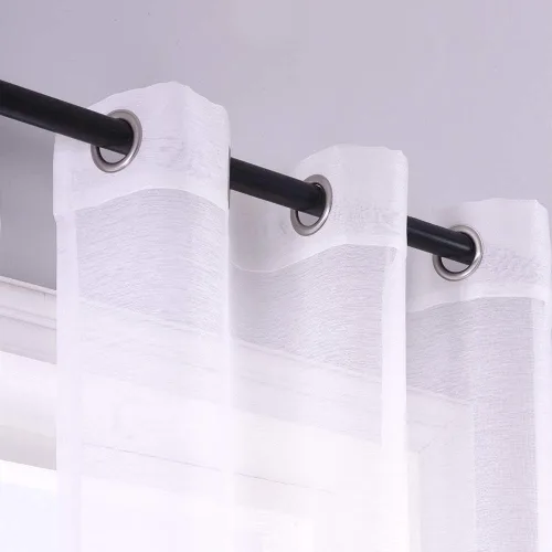 Miniatura 4 de KOUFALL Cortinas traslúcidas de 120 pulgadas de 2 paneles con ojales, juego extra largo de 10 pies de largo, cortinas altas para ventana grande, 52
