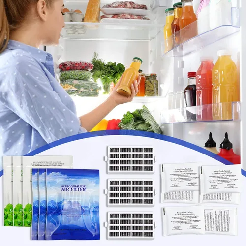 Miniatura 7 de AMI PARTS Filtro de aire de flujo fresco W10311524 AIR1 y repuesto de conservador de productos W10346771A compatible con refrigerador (6 paquetes)