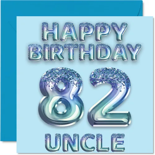 Miniatura 132 de Stuff4 Tarjeta de primer cumpleaños para niños, globo de fiesta con purpurina azul, tarjetas de feliz cumpleaños para niño de 1 año, nieto, hijo, 57
