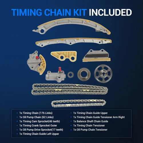 Miniatura 3 de Autoround Kit de cadena de distribución de motor L4 de 2.4L para Honda Civic 12-15, Accord 08-12, CR-V 10-14, Crosstour 12-15, Acura TSX 09-14, ILX