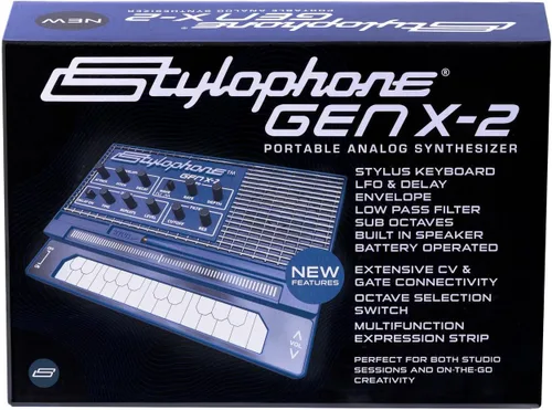 Miniatura 6 de Stylophone GENX-2 Sintetizador Analógico Portátil con Altavoz Incorporado, LFO, Filtro, Retraso Analógico y Salida CV/Gate Teclado Sintetizador