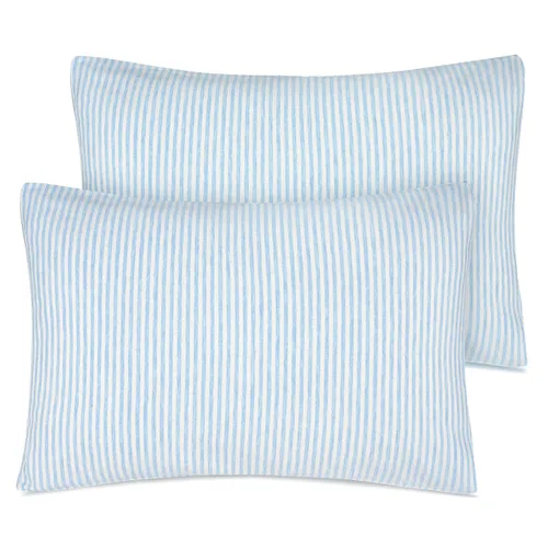 Zenssia Juego de 2 fundas de almohada de algodón orgánico para niños pequeños, 13 x 18 pulgadas, con cierre de sobre, fundas de almohada suaves y