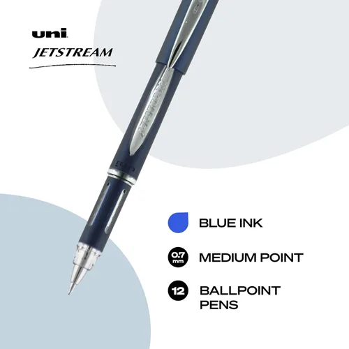 Miniatura 2 de Bolígrafo uniball Jetstream de punta fina (0.7mm), azul