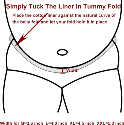 Miniatura 4 de Forros de abdomen para sarpullido del sudor, algodón cepillado en ambos lados, forros para el sudor debajo del vientre, talla grande, almohadilla