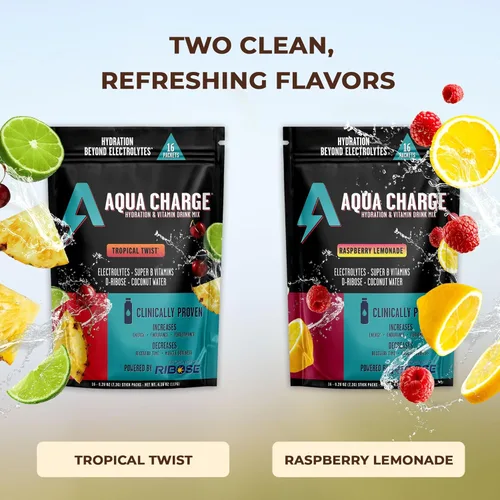 Miniatura 8 de Grab The Gold Aqua Charge - Mezcla de hidratación y bebida vitamínica, electrolitos sin azúcar con vitaminas B, sabor natural, vegano, sin gluten