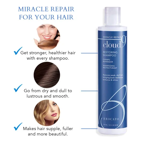 Miniatura 4 de Brocato Champú restaurador Cloud 9, 10 onzas líquidas Champú Miracle Repair, hidratante, hidratante y revitalizante Para cabello débil, opaco