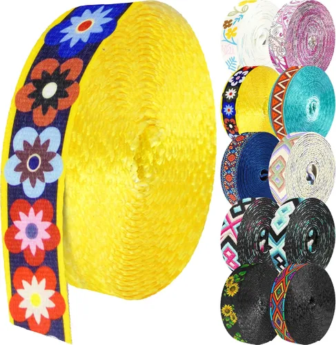 Miniatura 74 de 1.5 pulgadas Correa de nailon con patrón, correas de cinturón de nailon, correas para bolso, correas para mochila, cinturón de nailon