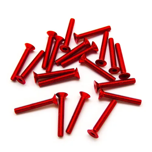 Miniatura 27 de 20 tornillos avellanados M3 6063 de aluminio hexagonal (colores anodizados) (0.236 in, 0.394 in, 0.630 in, 0.787 in) (M3 x 0.236 in, negro)