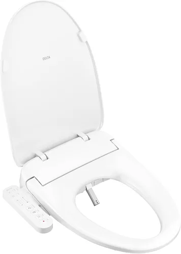 Miniatura 10 de Delta 833004 Asiento de bidé alargado de cierre suave con varilla de autolimpieza de control manual - Blanco
