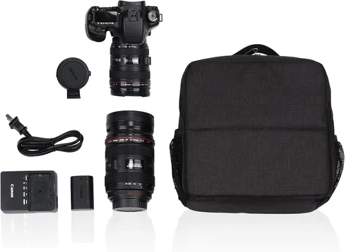 Miniatura 6 de BAIGIO Bolsa de inserción para cámara, funda interior de alta capacidad, a prueba de golpes y resistente al agua, bolsa interior para cámara DSLR