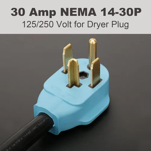 Miniatura 4 de CircleCord Cable adaptador de cargador EV NEMA de 4 clavijas 14-30P a 14-50R compatible con Tesla Model 3/S/X/Y, secadora de 30 amperios a EV de 50