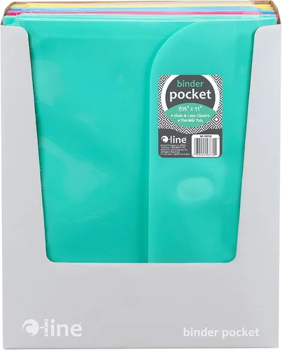 Miniatura 2 de C-Line Bolsillo para carpeta de polietileno súper pesado con cierre de gancho y bucle, refuerzo de 1 pulgada, tamaño carta, paquete de 36