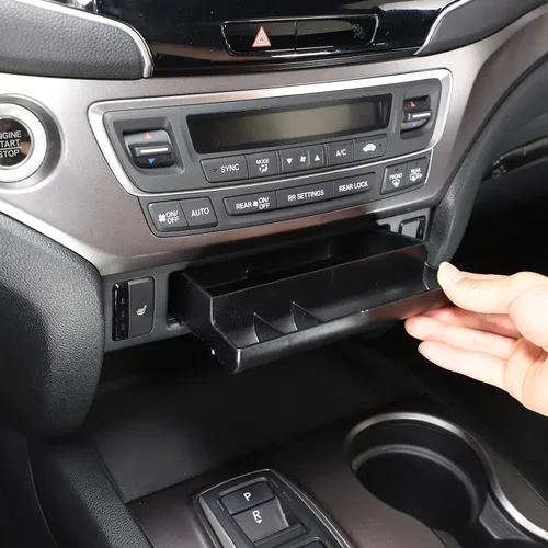 Miniatura 7 de Organizador de consola central para Honda Pilot 2016-2022/ Ridgeline 2017-2025/ Passport 2019-2025, Caja de almacenamiento con cajón de privacidad