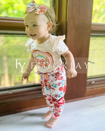 Miniatura 92 de fioukiay Conjunto de ropa de verano para bebés y niñas recién nacidas prematuros, mameluco, pantalones, diadema, conjunto de ropa para el verano