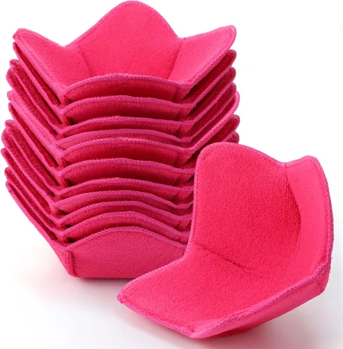 Miniatura 12 de Patelai 12 piezas de soportes para tazones aptos para microondas de poliéster, soportes para tazones calientes que protegen tus manos de platos Gris
