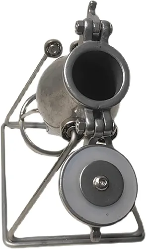 Máquina para hacer palomitas de maíz, 16.9 fl oz, acero inoxidable 304, mini máquina manual de palomitas de maíz con manómetro de núcleo de cobre