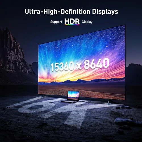 Miniatura 4 de Cable Matters Adaptador unidireccional USB C a DisplayPort 2.1 de 80 Gbps, [16K @60Hz, 8K @240Hz, 4K @960Hz y HDR], Thunderbolt 5/4, USB4 compatible
