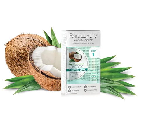 Miniatura 7 de Morgan Taylor BareLuxury - Paquetes completos de pedicura y manicura de 4 pasos (lavanda y salvia), kit de spa para manos y pies en 4 paquetes, kit