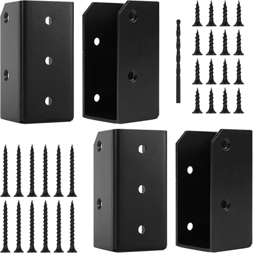 Conectores de soportes de barandilla de cubierta, soportes de 2 x 4 (real 1.5 x 3.5 pulgadas) para barandilla de valla, pasamanos, escaleras, postes