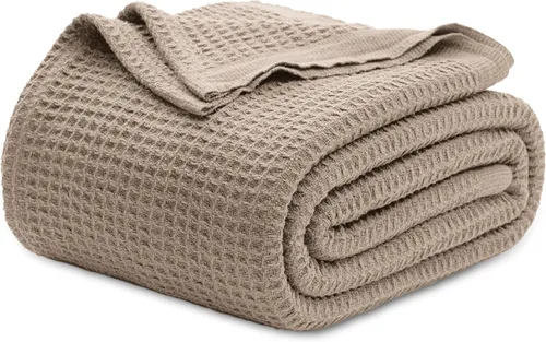 Miniatura 17 de Bedsure Gentlesoft - Manta de 100 % algodón, tamaño Twin XL, para dormitorio universitario, transpirable y suave, manta Twin de tejido waffle