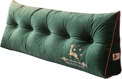 Miniatura 13 de YSUEFIJO Almohada triangular de lectura para reposo en cama, cojín grande para cabecero, respaldo, almohada de cuña, cojín de apoyo
