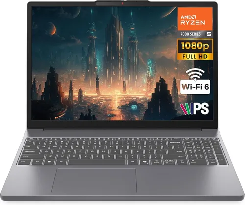 Lenovo Portátil para juegos, AMD 6 núcleos Ryzen 5 7535HS, 16 GB DDR5 RAM, 1 TB PCIe SSD, gráficos Radeon 660M, pantalla FHD IPS de 15 pulgadas, PC