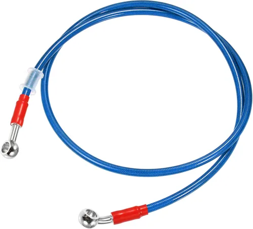 Miniatura 9 de X AUTOHAUX 31.5 in 31.5 "Longitud 0.394 in ID motocicleta freno hidráulico manguera tubo tubo 28° 0° acero inoxidable trenzado cable para ATV
