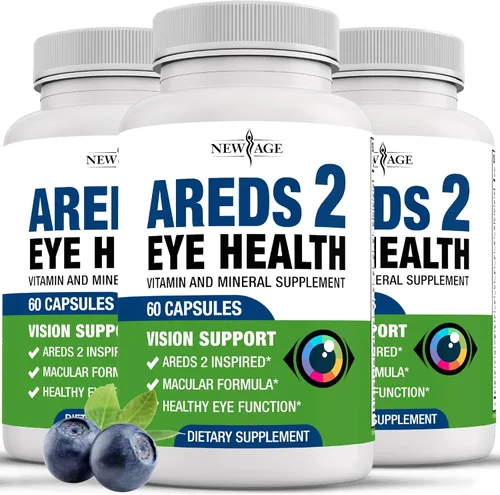 Miniatura 9 de NEW AGE AREDS 2 Vitaminas para los ojos, luteína, zeaxantina, arándano, suplemento mineral para la visión astaxantina, 60