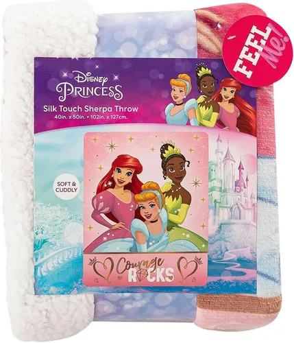 Miniatura 5 de NORTHWEST Disney Princess - Manta Sherpa de seda táctil, 40 x 50 pulgadas, princesas mecedoras
