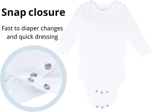 Miniatura 4 de GUISBY Body de bambú para bebé, overol sólido de manga larga más grueso para niños y niñas de 0 a 24 meses
