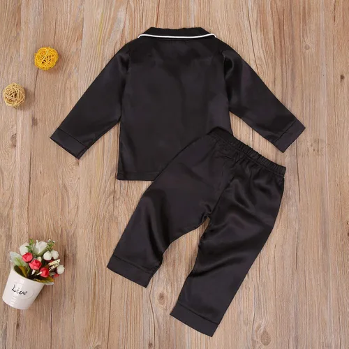 Miniatura 131 de Conjunto de pijama de manga larga con botones para niña pequeña, conjunto de ropa de dormir