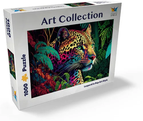Miniatura 2 de MyPuzzle Leopard - Pop-Art Style - Rompecabezas prémium de 1000 piezas para adultos