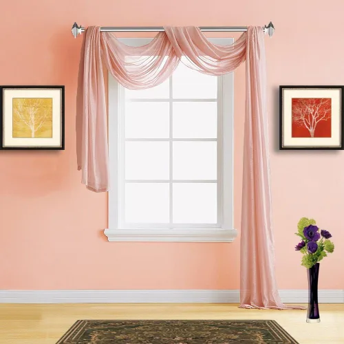 Miniatura 24 de Warm Home Designs Cortinas transparentes con ojales para habitación, cocina, habitación de los niños o sala de estar, 2 paneles con volados, de 54