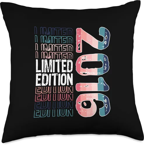 Miniatura 4 de Limited Edition Vintage 2016 Retro Birthday Throw Pillow