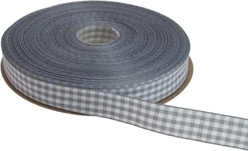 Miniatura 35 de Cinta a cuadros de 50 yardas cada rollo 100% poliéster con borde tejido (1/1-2 pulgadas x 50 yardas, negro)