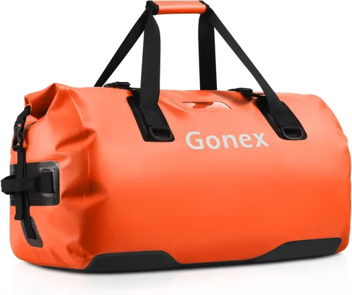 Miniatura 17 de Gonex Bolsa de lona impermeable extra grande de 40 L, 60 L, 80 L, bolsa de lona seca de viaje, bolsa resistente con correas y asas duraderas
